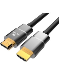 Кабель HDMI 1 5м ACG863 1 5M круглый черный серый Vcom telecom