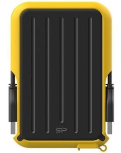 Внешний жесткий диск 2 5 5 Tb USB 3 2 Armor A66 желтый черный Silicon power