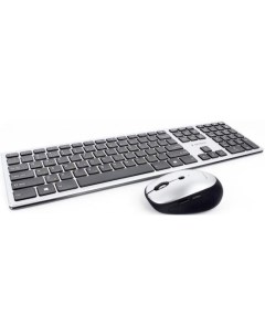 Клавиатура мышь KBS 8100 Беспроводной комплект адаптер не входит в комплект slim BT 3 0 серебро 109к Gembird