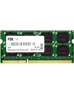 Оперативная память для ноутбука 8Gb 1x8Gb PC4 19200 2400MHz DDR4 SO DIMM CL17 FL2400D4S17S 8G Foxline