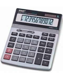 Калькулятор настольный металлический STF 1712 200х152 мм 12 разрядов двойное питание 250121 Staff