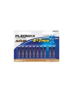 Батарейки AAA 10 шт LR03 8 2BL Samsung pleomax
