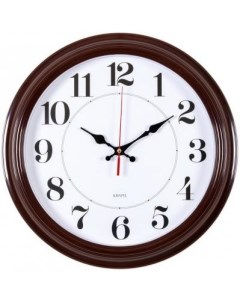 Часы настенные WALLC R85P белый коричневый Бюрократ