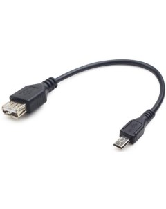 Кабель USB 2 0 microUSB A OTG AFBM 03 круглый черный Cablexpert