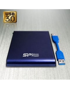 Внешний жесткий диск 2 5 1 Tb USB 3 0 Armor A80 синий Silicon power