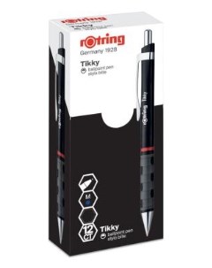 Шариковая ручка Tikky II чернила синие корпус черный S0770910 Rotring