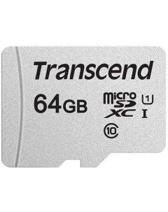 Флеш карта microSDXC 64Gb Class10 TS64GUSD300S w o adapter Transcend