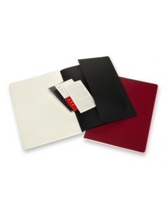 Блокнот CAHIER SUBJECT CH5STNB02 A4 обложка картон 192стр линейка мягкая обложка черный красный Moleskine