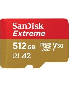 Флеш карта microSD 512Gb Class10 SDSQXA1 512G GN6MA Extreme adapter Sandisk