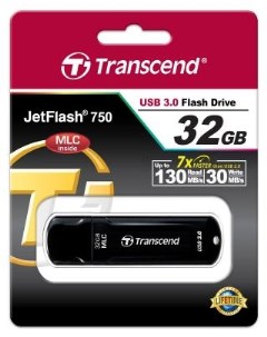 Флешка 32Gb TS32GJF750K USB 3 0 черный Transcend