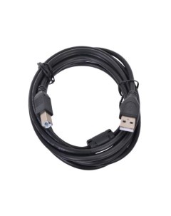 Кабель USB 2 0 AM BM 3м Pro феррит кольцо черный пакет CCF USB2 AMBM 10 Gembird