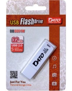 Флешка 32Gb DB8001W 32G USB 2 0 белый Dato