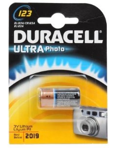 Батарейка Ultra Lilhium CR123A 1 шт Duracell