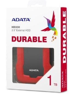 Внешний жесткий диск 2 5 1 Tb USB 3 1 A Data AHD330 1TU31 CRD HD330 красный Adata