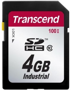 Промышленная карта памяти SDHC 100I 4 Гб Class 10 SLC темп режим от 40 до 85 Transcend