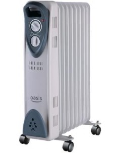 Масляный радиатор UT 15 1500 Вт термостат серый Oasis