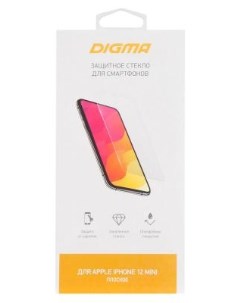 Защитное стекло для экрана для Apple iPhone 12 mini прозрачная 1шт DGG1AP12MA Digma