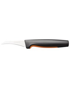 Нож кухонный 1057546 стальной для масла сыра лезв 80мм прямая заточка черный оранжевый блистер Fiskars