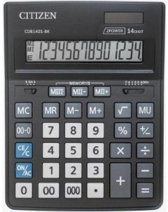 Калькулятор настольный BUSINESS LINE CDB1401BK 205x155 мм 14 разрядов двойное питание Citizen