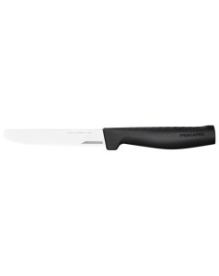 Нож кухонный Hard Edge 1054947 стальной для томатов лезв 114мм серрейт заточка черный Fiskars