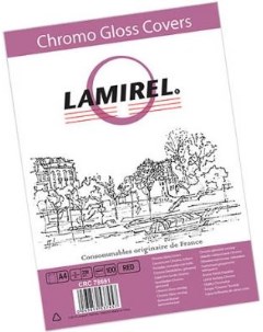 Обложка для переплетов Lamirel A4 250г м2 красный 100шт LA 7869101 Fellowes