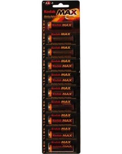 Батарейки Max LR6 10BL KAA 10 KAA 1 100 1000 20000 LR6 10 шт Kodak