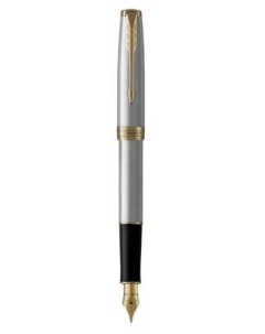 Перьевая ручка Sonnet Core F527 Stainless Steel GT черный F 1931504 Parker