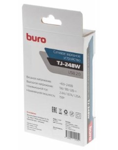 Сетевое зарядное устройство TJ 248W USB 2 4А белый Buro