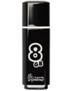 Флешка 8Gb Glossy USB 2 0 черный SB8GBGS K Smartbuy