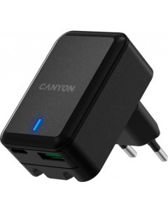 Зарядное устройство CNS CHA20B USB USB C 3 А черный Canyon