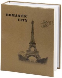 Фотоальбом на 200 фото 10х15 см твердая обложка Париж бежевый Brauberg