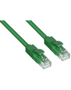 Greenconnect Патч корд прямой 0 15m UTP кат 5e зеленый позолоченные контакты 24 AWG литой GCR LNC05  Green connection