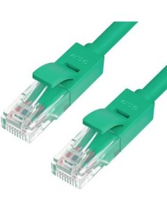 Greenconnect Патч корд прямой 0 1m UTP кат 5e зеленый позолоченные контакты 24 AWG литой GCR LNC05 0 Green connection
