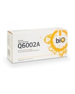 Q6002A Картридж для HP Color LaserJet 1600 2600N M1015 M1017 желтый 2000 Стр Бион Bion