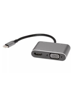 Адаптер USB Type Cm VGA HDMI 4k 30Hz USB3 0 PD Audio iOpen Qust ACU4511 Aopen
