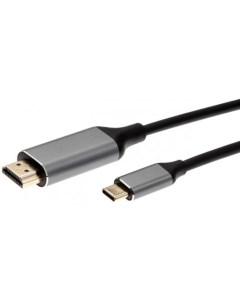 Кабель USB 3 1 Type Cm HDMI A m 4K@60Hz 1 8m Alum iOpen Aopen Qust ACU423MC 1 8M Vcom telecom