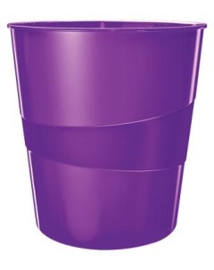 Корзина для бумаг 52781062 круглая 15л пластик фиолетовый Leitz