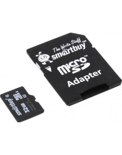 Карта памяти Micro SDHC 32GB Class 10 SmartBuy SB32GBSDCL10 01 SD адаптер Smartbuy