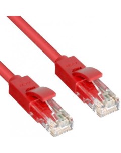 Патч корд UTP 5E категории 1 0м Greenconnect GCR LNC04 1 0m литой красный Green connection
