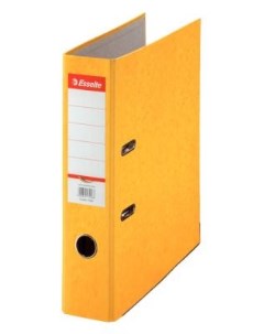 Папка регистратор Rainbow А4 75мм картон желтый 17928P Esselte