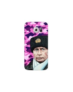 Чехол Art Case и защитная пленка для Samsung Galaxy S6 edge Person_Путин шапка Deppa