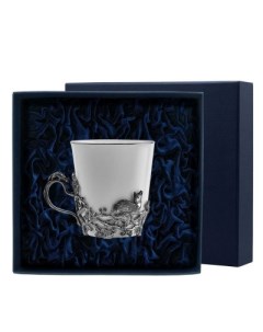Чашка чайная Куница из чернёного серебра Фабрика серебра "аргента"
