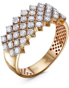 Кольцо с 37 бриллиантами из красного золота Klondike