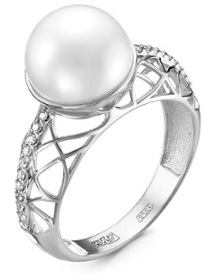 Кольцо с жемчугом и бриллиантами из белого золота Бриллианты костромы
