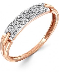 Кольцо с 34 бриллиантами из красного золота Newgold