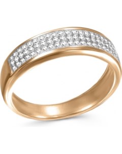 Кольцо с 63 бриллиантами из красного золота Newgold