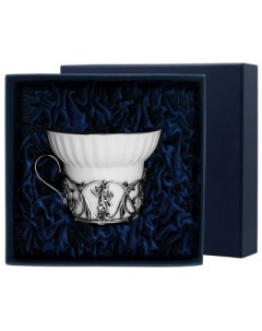 Чашка чайная Ангел из чернёного серебра Фабрика серебра "аргента"