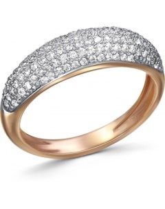 Кольцо с 118 бриллиантами из красного золота Newgold