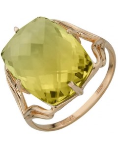 Кольцо с 1 кварцем из красного золота Aloris