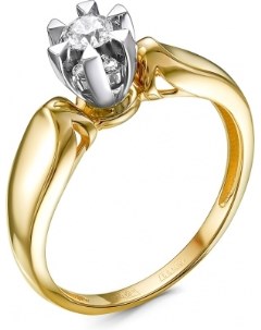 Кольцо с 7 бриллиантами из жёлтого золота Klondike